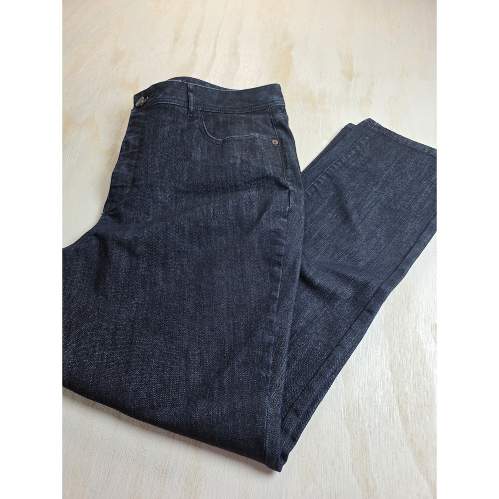 Worthington Classic Fit Slim Leg Dark Wash Indigo Denim Jeans Womens Size P14